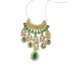 Exquisite Divine Emerald & Cubic Zirconia Deity Necklace (Haar) - Image 4