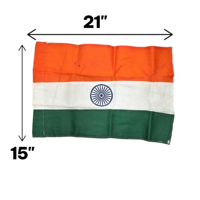 Indian National Tricolor Flag - 15 Inch x 21 Inch - Image 2