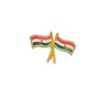 Indian Flag Crystal Brooch Pin - 6 cm - Image 2