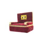 Royal Deity Singhasan - Velvet & Gold - Maroon - Image 2