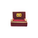 Royal Deity Singhasan - Velvet & Gold - Maroon - Image 4
