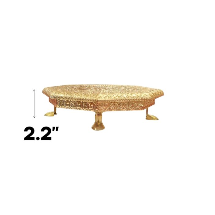 Hexagonal Pooja Choki - 8 Inch - Image 4