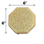 Hexa Brass and Wooden chowki - 6 inch - Image 6