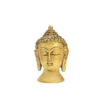 Brass Buddha Head Statue - 4 Inches - Image 3