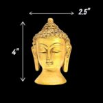 Brass Buddha Head Statue - 4 Inches - Image 7
