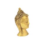 Brass Buddha Head Statue - 4 Inches - Image 2