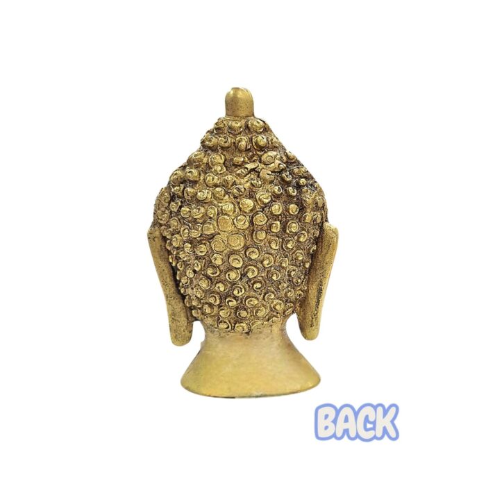 Brass Buddha Head Statue - 4 Inches - Image 6