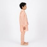 8 year Boys Ethnic Wear Set with Plain Kurta Matching Pajama and Jacket