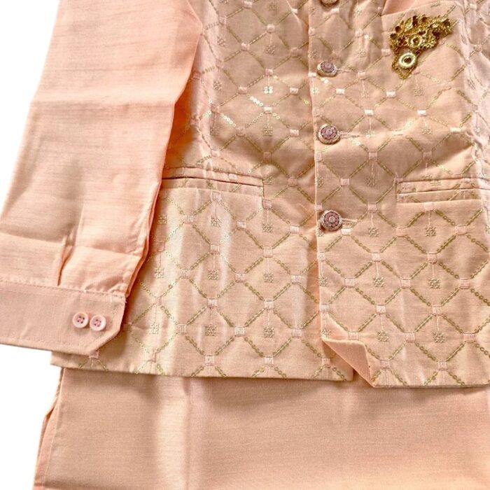 Close up of the Kurta with partywear Jacket