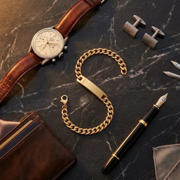 Gold Plated Stainless Steel Bracelet for Men | Anti Tarnish Jewelry - Image 6