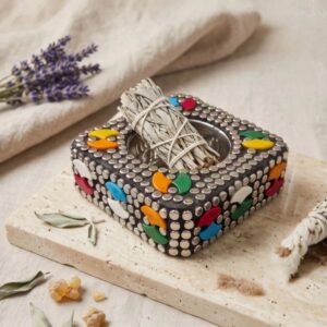 Multi use incense Burner , Candle Holder, Bakhoor and Sage Burner