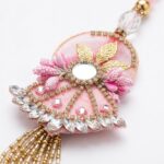 Close up of Pink Bhabhi Lumba rakhi