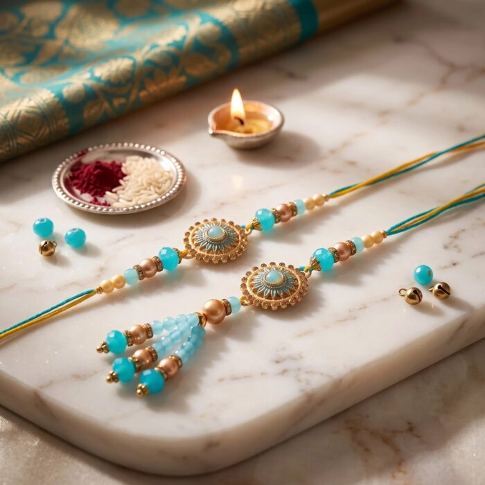 Matching Bhaiya Bhabhi Rakhi combo set | Quick shipping within Canada and USA