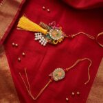 Elegant Stylish Bhai Bhabhi Rakhi combo