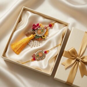 Stylish Bhaiya Bhabhi Rakhi set | Bhai and Bhabhi Rakhi combo in Canada