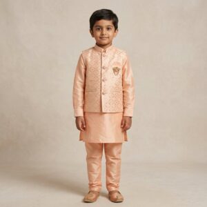 Kids Party wear Kurta Pajama Set - 6 Years | 3 Pc ethnic Kurta set