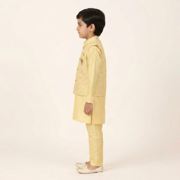 Ethnic wear for Boys | Kurta Pajama with Matching Festive Jacket set