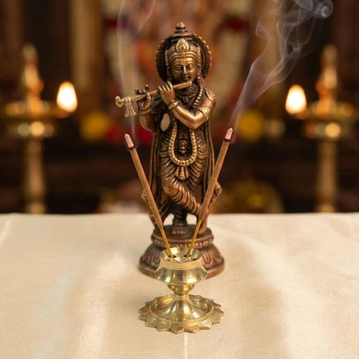 Premium Handcrafted Brass Incense Holder - Image 2