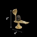 Brass Shivling Stand 5-Inch with Natural Shaligram Stone - Image 9