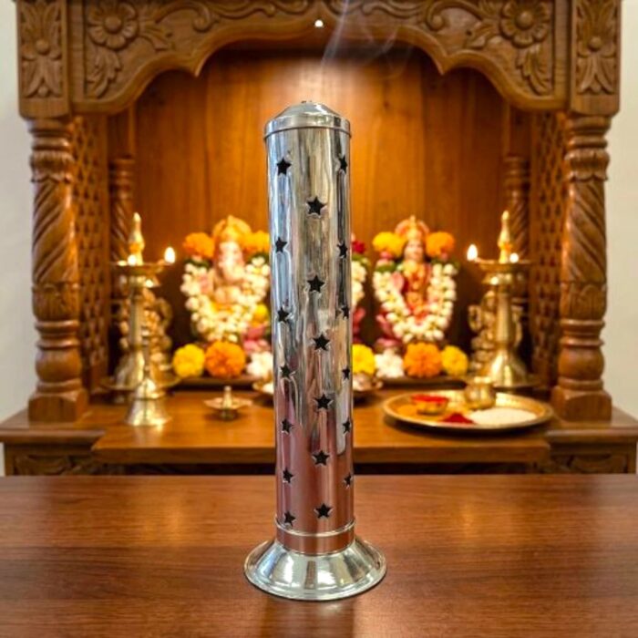Metal Tower Incense Holder – Steel – STAR - Image 2