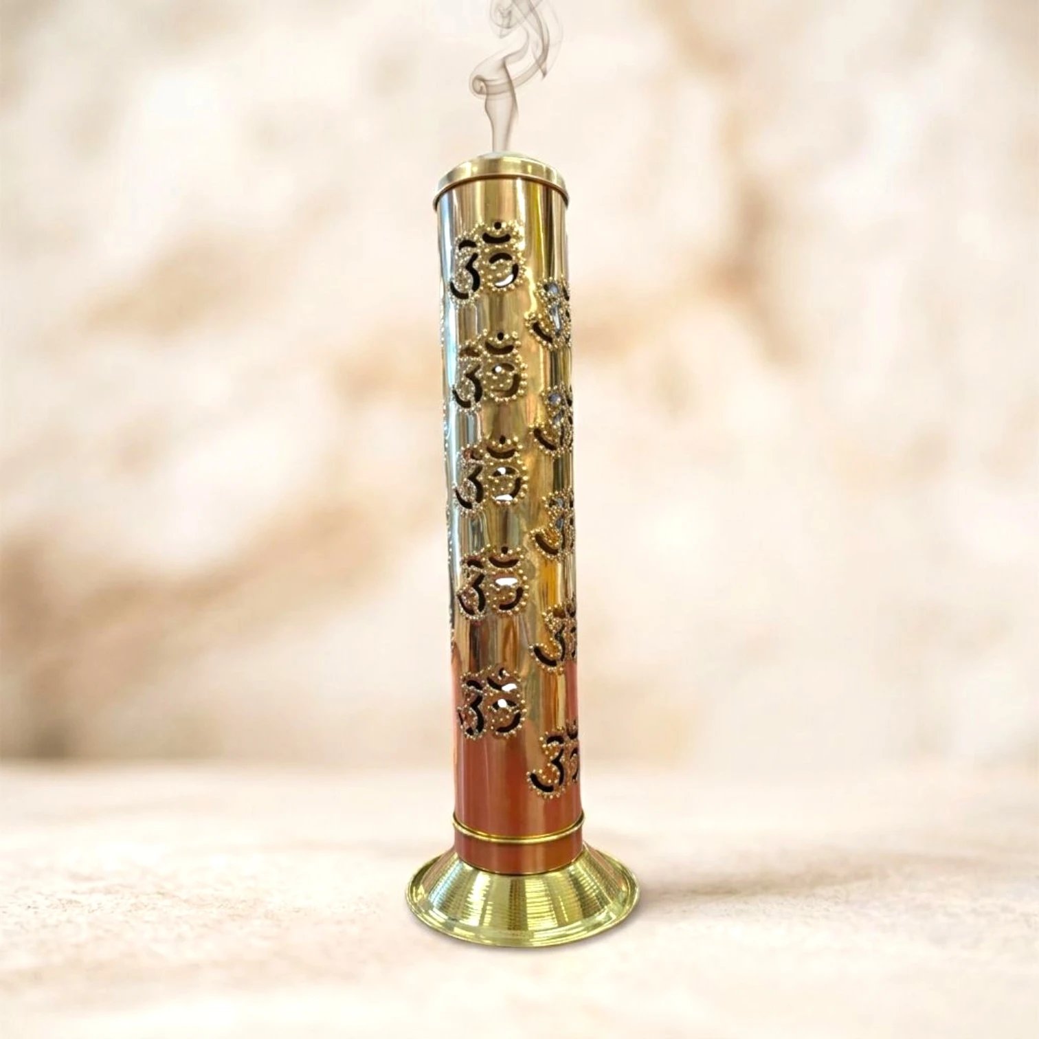 Brass incense stick holder for ash free burning | Tower Incense burner