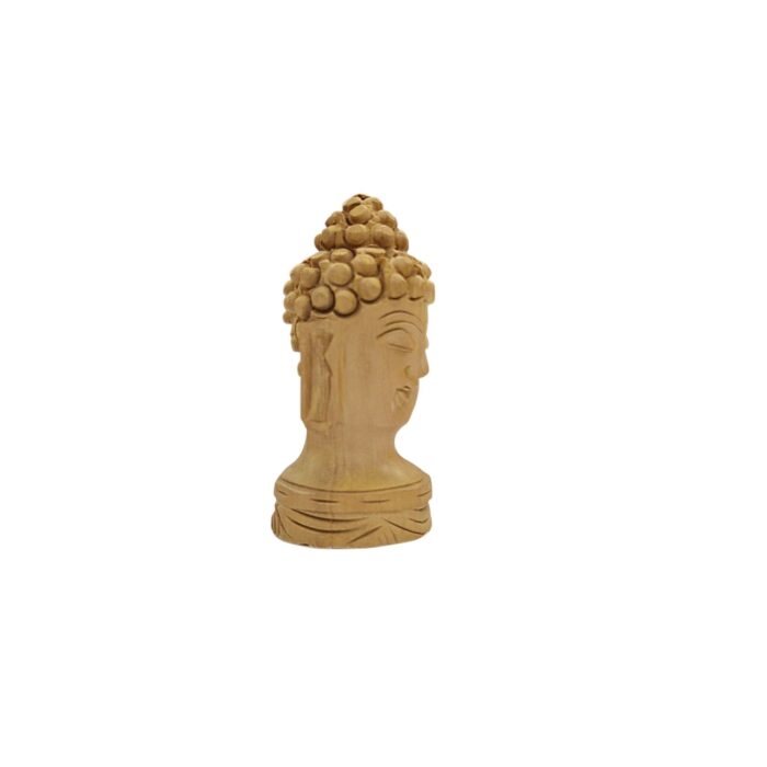 Hand carved wooden Buddha face statue – 3 Inch - Image 5