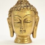 Brass Buddha Head Statue - 4 Inches - Image 5