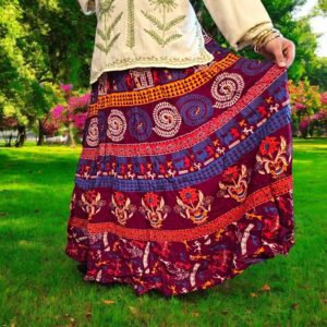Long cotton skirt for women