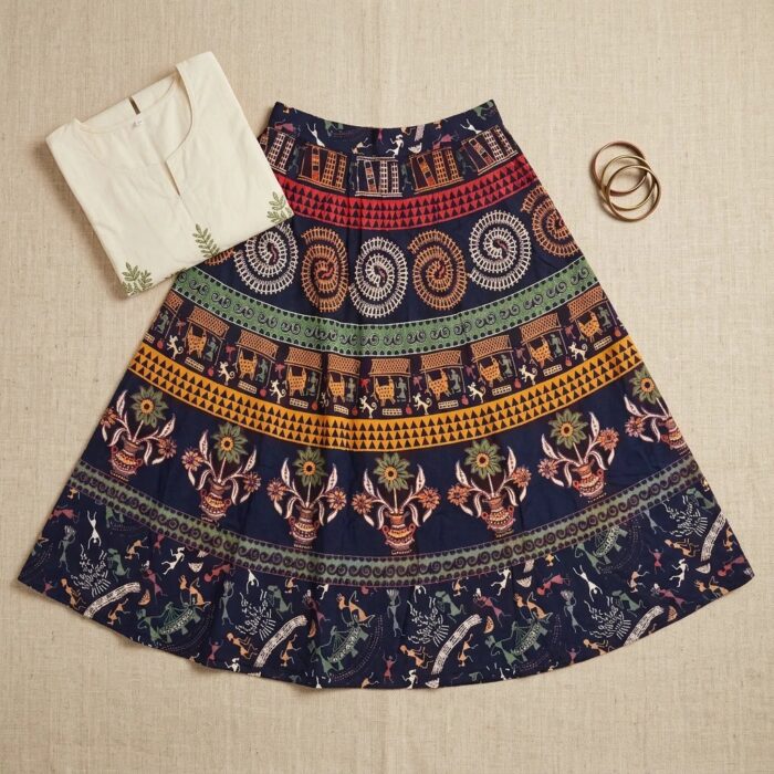 Printed Cotton women Skirt