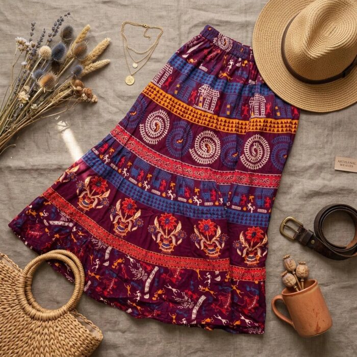 Cotton Skirt | Long Skirt for Women - Image 3