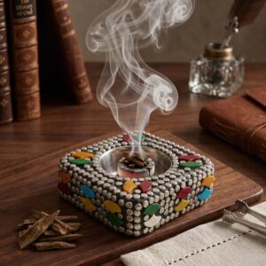 Handcrafted Wooden Mosaic Bakhoor Burner