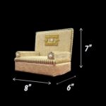 Royal Ivory Velvet Deity Singhasan with Pearl & Gold Embellishments - Image 6