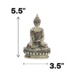 Brass Seated Buddha - Silver-Plated Statue - Image 8