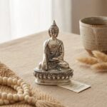 Brass Seated Buddha - Silver-Plated Statue - Image 3