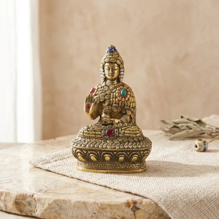 Brass Handcrafted Buddha Statue - Image 2