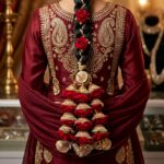 Stylish Gota Parandi with Red Rose | Hair Accessory for women