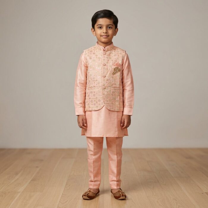 Festive Kids Kurta Pajama Outfit for Diwali and Weddings