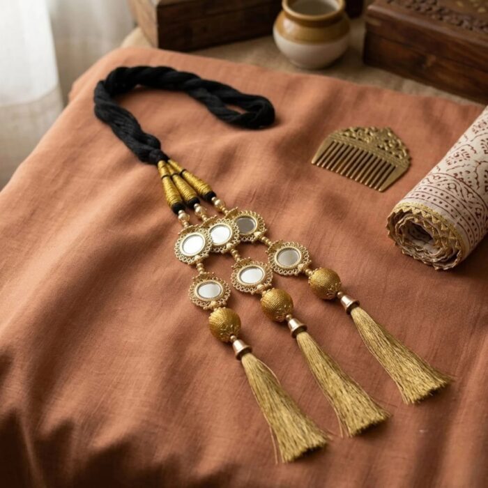 Golden Hair Paranda | Punjabi Fashion Accessory