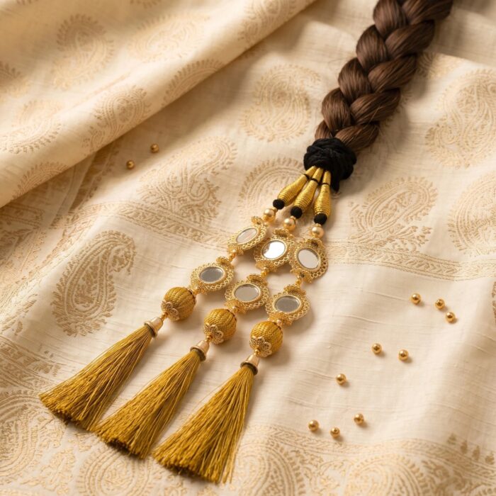 Golden Hair Paranda | Punjabi Fashion Accessory