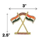 Dual Indian Tricolor Flag Showpiece - 2.5 inch - Image 6