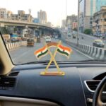 Dual Indian Tricolor Flag Showpiece - 2.5 inch - Image 2