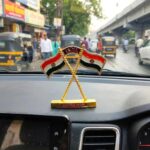 Dual Indian Tricolor Flag Showpiece - 4 inch - Image 2