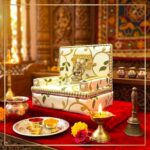 Royal Floral Upholstered Deity Singhasan - Image 3