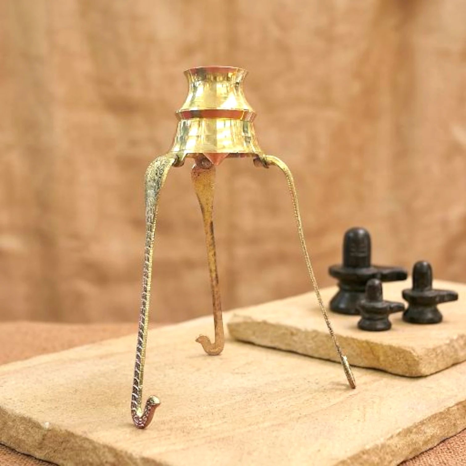 image (292).webp Brass Jaldhari Tripod Stand for Shivling Abhishek - 8inch - Image 1