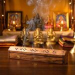 Carved Filigree Wood Incense Box Burner - 12 inch - Image 2