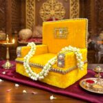 Sofa Singhasan - Yellow - Large with Box | Laddu Gopal Singhasan - Image 2