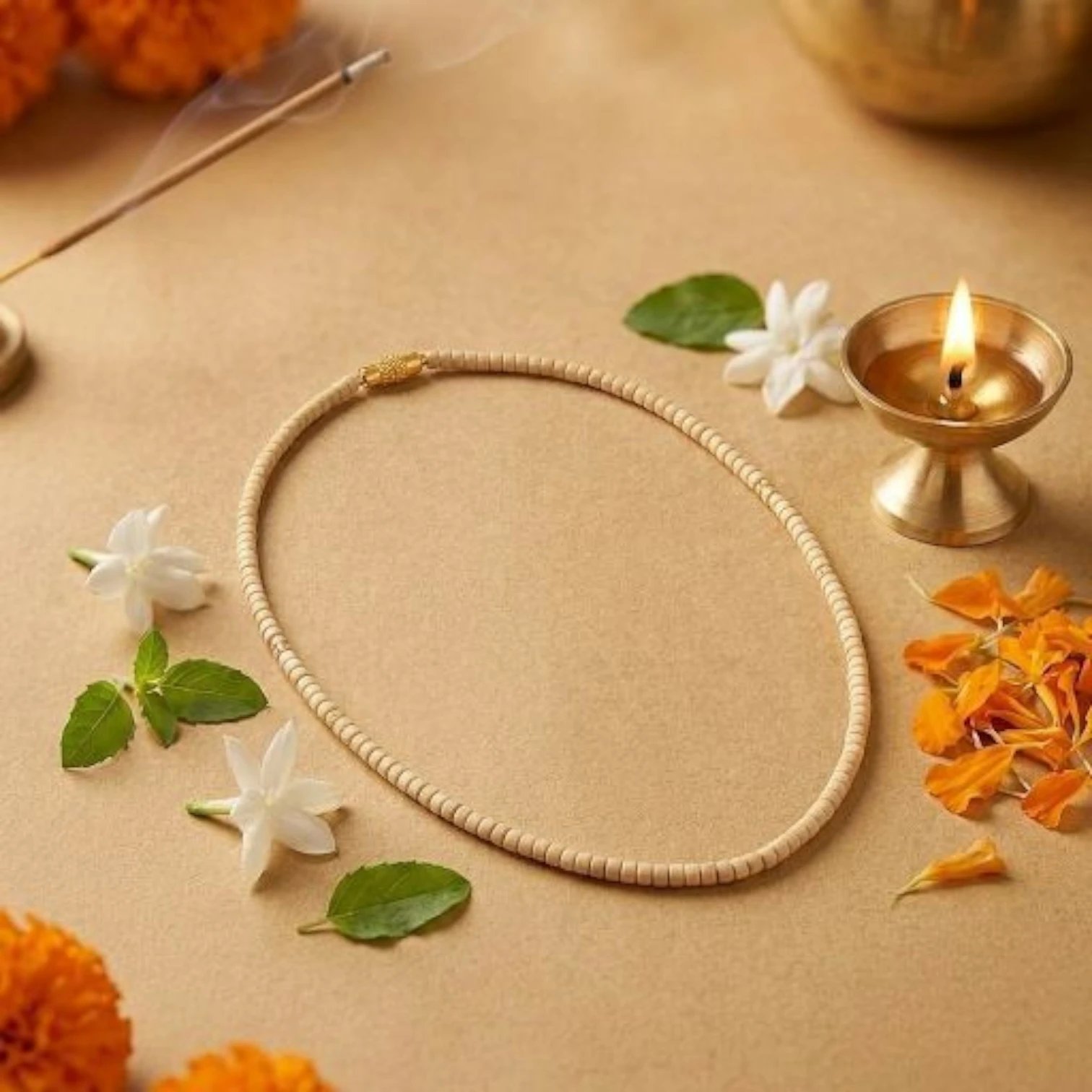 image (328).webp Tulsi Kanthi Mala - 16 inch - 2mm beads - Image 1
