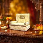 Royal Brocade Deity Singhasan / Royal Pooja Couch - Image 3