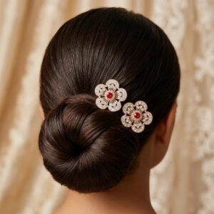 American Diamond stone Juda Pins | Bun pins to pair with ethnic Dresses
