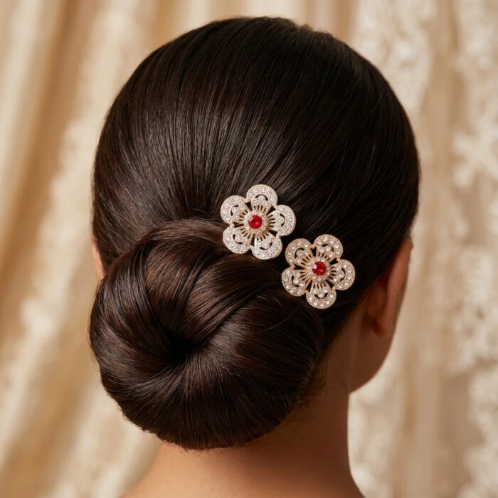 American Diamond stone Juda Pins | Bun pins to pair with ethnic Dresses